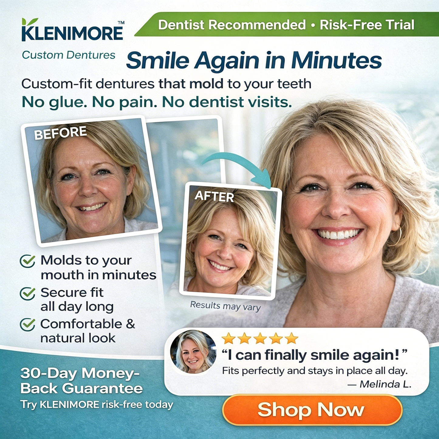 70% off! ⏰KLENIMORE™ Complete Dentures