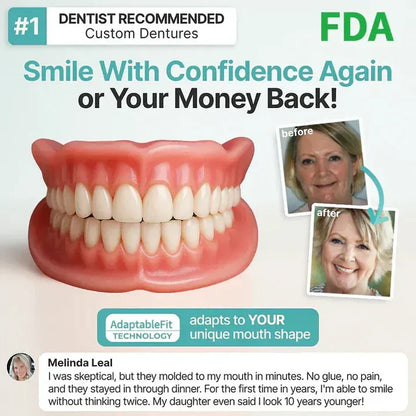 Ends Today: 75% OFF! ⏰KLENIMORE™ Medical Full Denture with Strong Suctiond Custom-Fit Full Functional Dentures🦷Obtain American Dental Association (ADA) Certification