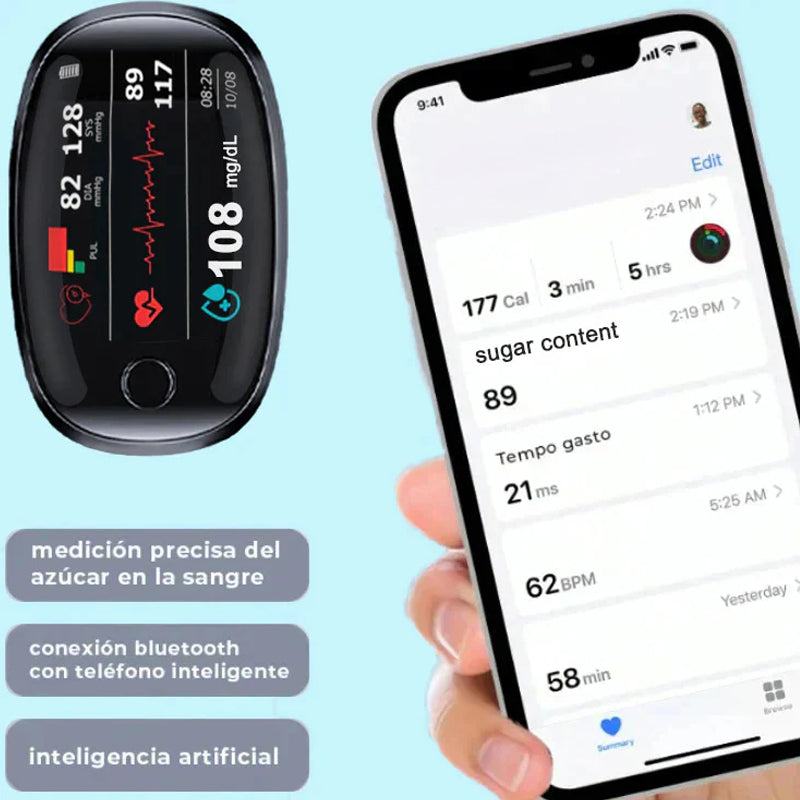 🔥Final 1 Hours : Only Limited Stock Left🏆KLENIMORE™ Non-Invasive Blood Glucose Meter 99.9% Accuracy （Mayo Clinic Recommended）