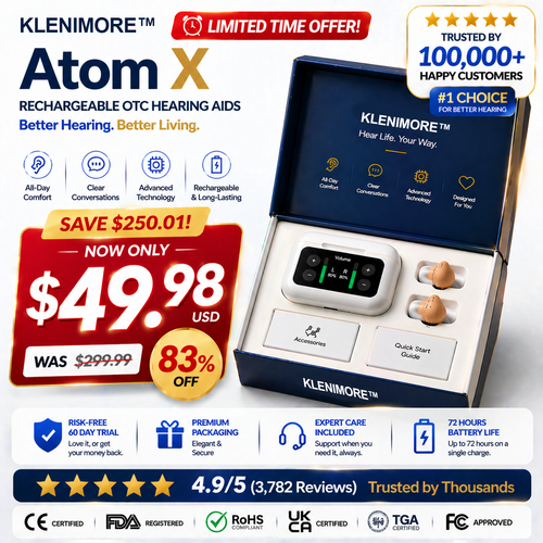 🔥 Today Only! KLENIMORE™ Atom X Smart Hearing Aids—Hear Clearly, Feel Confident Again 💖