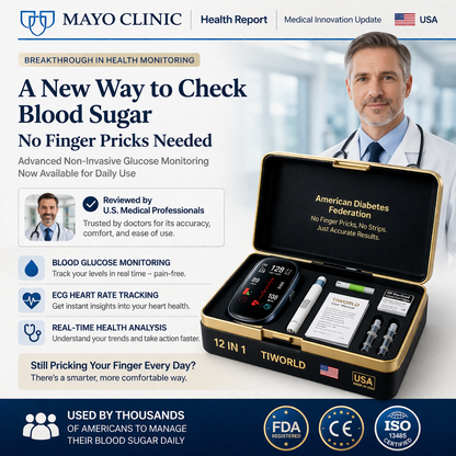 🔥Final 1 Hours : Only Limited Stock Left🏆KLENIMORE™ Non-Invasive Blood Glucose Meter 99.9% Accuracy （Mayo Clinic Recommended）