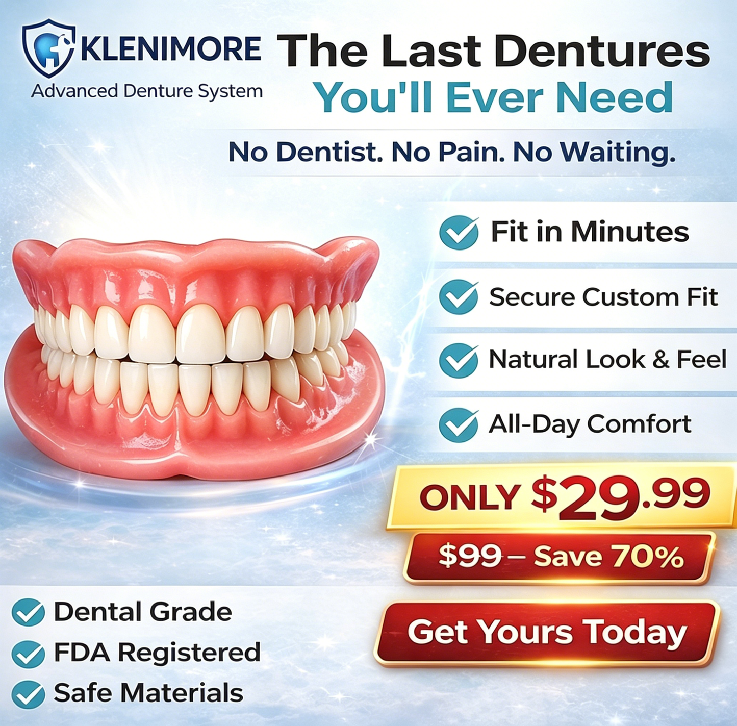 70% off! ⏰KLENIMORE™ Complete Dentures