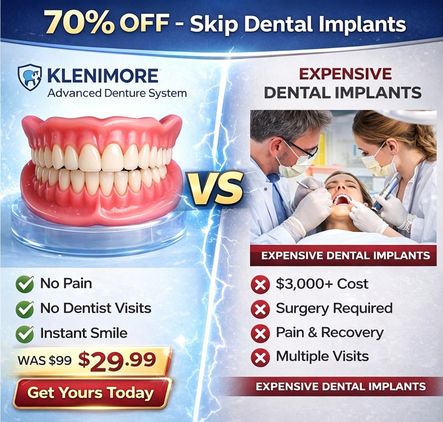 70% off! ⏰KLENIMORE™ Complete Dentures