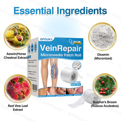 🇺🇸👨‍⚕️✅🥇KLENIMORE™ VeinRepair Microneedle Patch Roll⚡Instant Relief, Long-Term Results