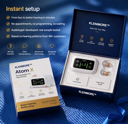 🔥 Today Only! KLENIMORE™ Atom X Smart Hearing Aids—Hear Clearly, Feel Confident Again 💖